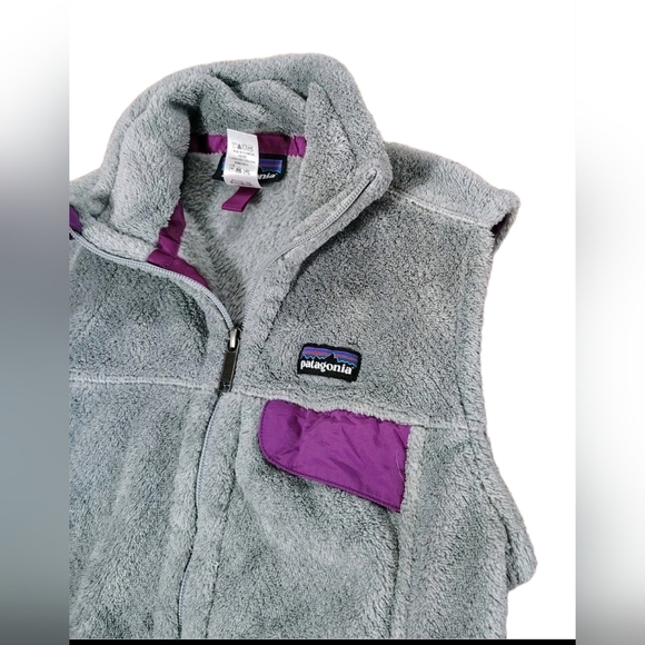 Patagonia Womens Re-Tool Fleece Vest XS Gray Purple Full Zip Gorpcore Hiking - Picture 4 of 8